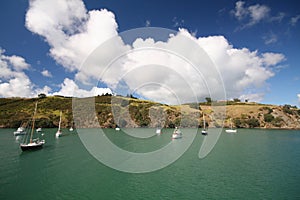 Sailboats at Waiheke island