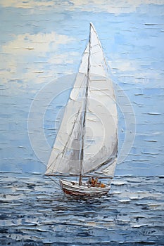 Sailing Across the Ocean: A Serene Canvas of White Ceramic Tiles