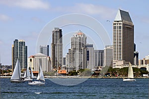 Sailing Along The Bay Waterfront in San Diego photo