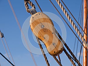 Sailing background sails ropes pulley