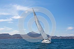 Sailing boat in the Aegean Sea.