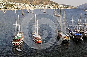Sailing boat in Bodrum photo