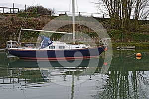 Sailing Boat In A Canal