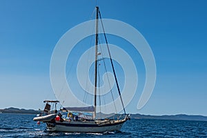 Sailing boat in Croatia photo