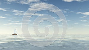 Sailing boat - 3D render