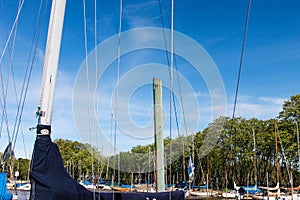 Sailing Boat Detail Mediterranean Summer Blue Sunny