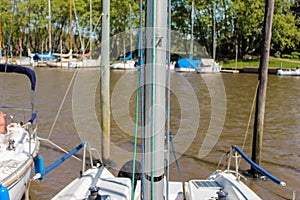 Sailing Boat Detail Summer River Horizon Regatta