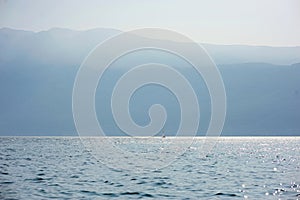 Sailing boat at Garda lake