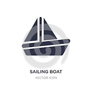 sailing boat icon on white background. Simple element illustration from Entertainment and arcade concept