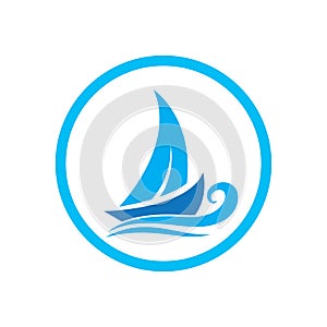 Sailing boat illustration