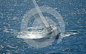 Sailing boat in Kattegatt
