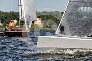 Sailing boat on a lake