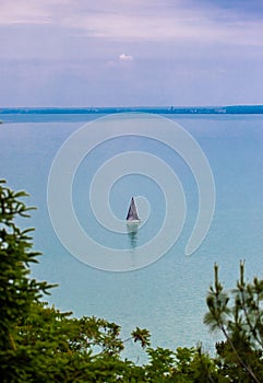 A sailing boat on Lake Balaton - Hungary