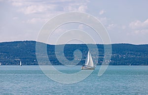 A sailing boat on Lake Balaton - Hungary