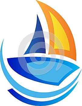 Sailing boat logo