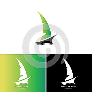 sailing boat logo and symbol vector