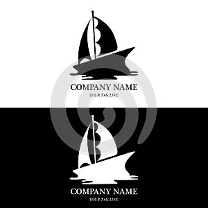 sailing boat logo and symbol vector