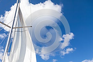 Sailing boat sails background