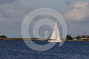 Sailing boat in the sea