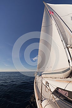 Sailing boat in the sea