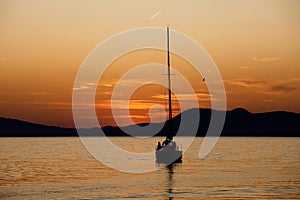 Sailing boat silhouette