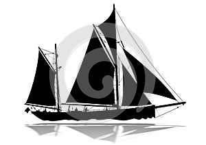 Sailing Boat silhouette