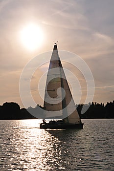 Sailing boat silhouette