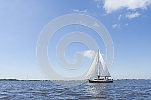 Sailing boat at Sneekermeer