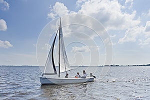 Sailing boat at Sneekermeer