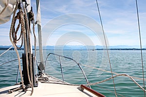 Sailing boat at Starnberg Lake in Germany