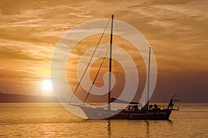 Sailing Boat and sunset