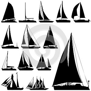 Sailing boat vector