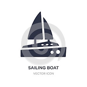 sailing boat with veils icon on white background. Simple element illustration from Transport concept