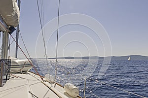Sailing boat in the wind a summe photo