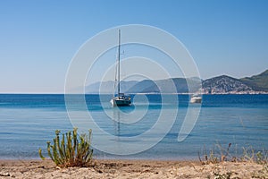 Sailing boat and yacht