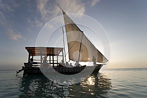 Sailing boat in Zanzibar africa