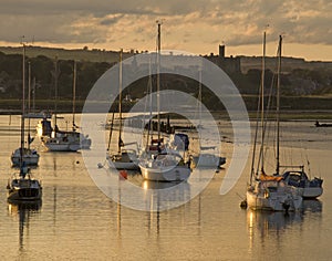 Sailing boats at Amble Harbour