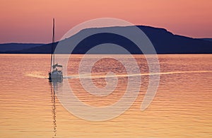 Sailing boats on Lake Balaton