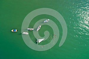 Sailing boats in Lake Balaton