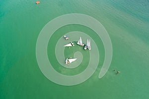 Sailing boats in Lake Balaton