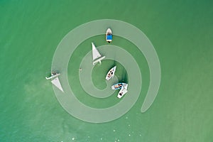 Sailing boats in Lake Balaton