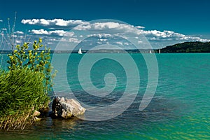 Sailing Boats At Lake Balaton In Hungary