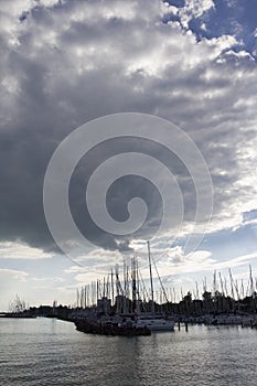 Sailing boats at Lake Balaton