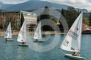 Sailing Boats Lake Garda Italy