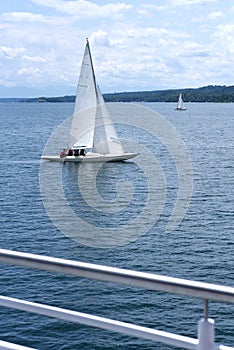 Sailing boats at Lake Starnberg, Germany