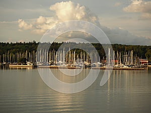 Sailing boats in a marina near Turku, Finland