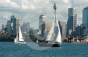 Sailing Boats In Sydney Harbour