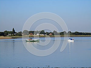 Sailing on the calm River Colne