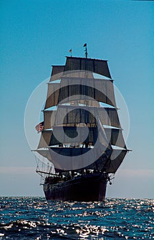 Sailing, Classics, Tallship Star of India off California coast