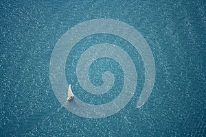 Sailing on the deep blue lake